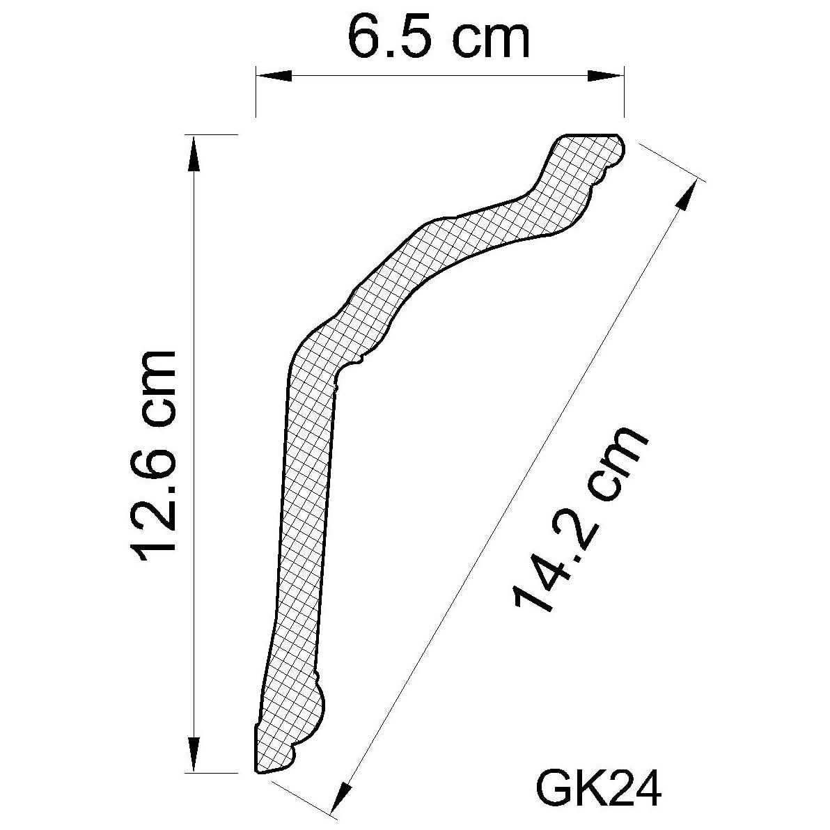 Taklist frigolit GK24